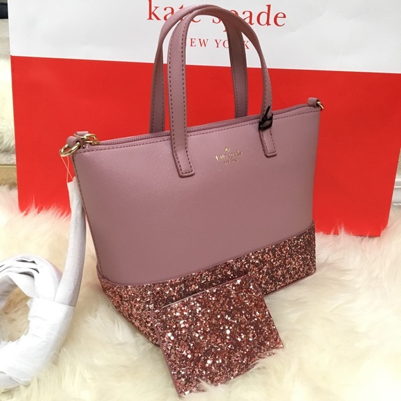 🆕Kate Spade Greta Court glitter dipped bag bundle - Picture 3 of 7